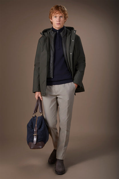 Men's padded jacket in technical fabric regular fit
