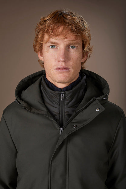 Men's padded jacket in technical fabric regular fit