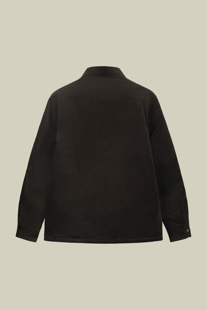 Men's lightly padded regular fit jacket in textured velvet
