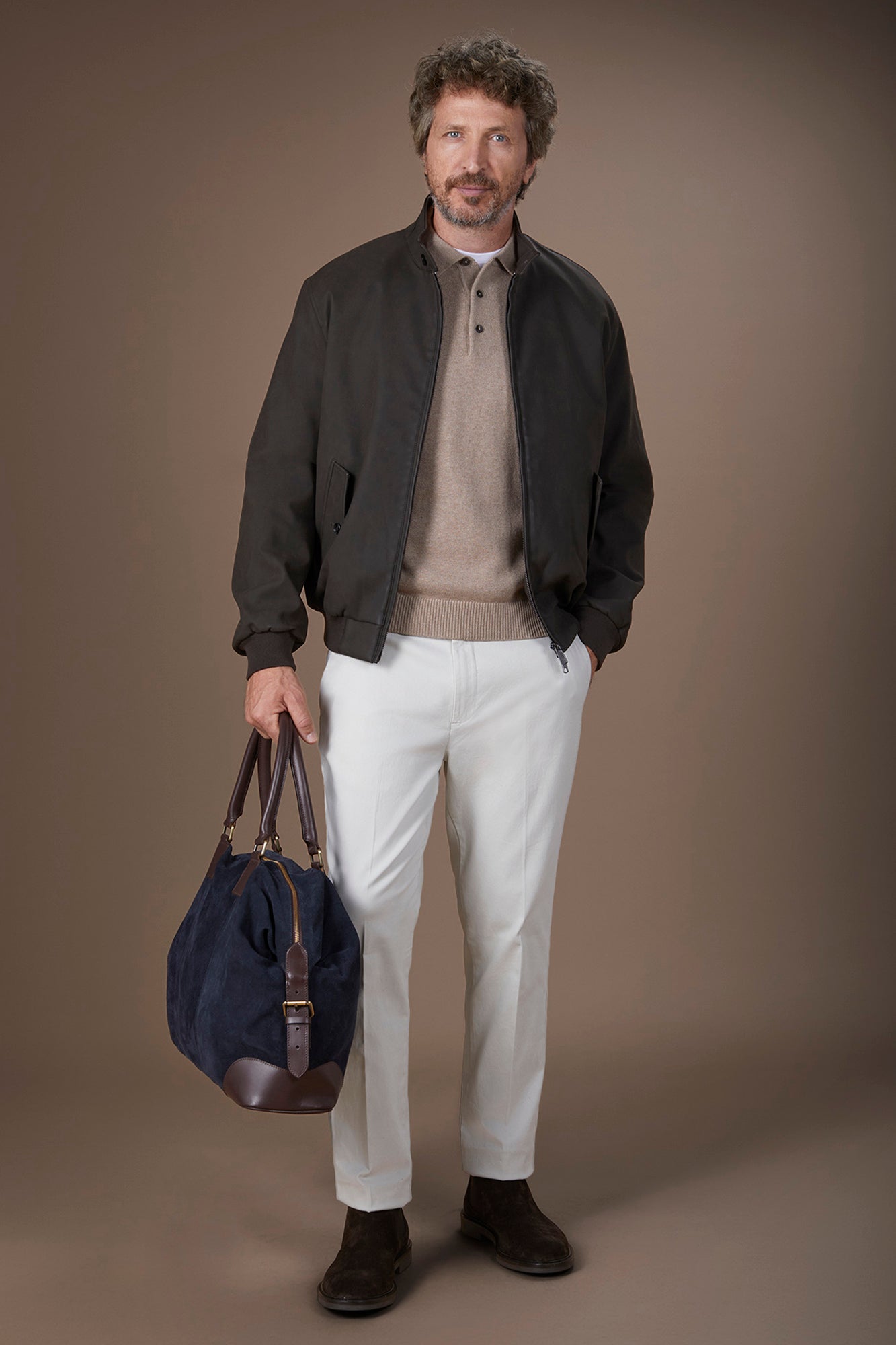 Men's faux leather jacket comfort fit