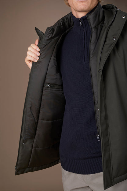 Men's faux leather jacket comfort fit