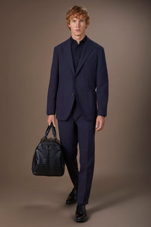 Unlined single-breasted men's jacket in regular fit jersey fabric