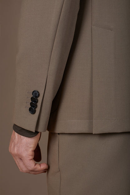 Unlined single-breasted men's jacket in regular fit jersey fabric