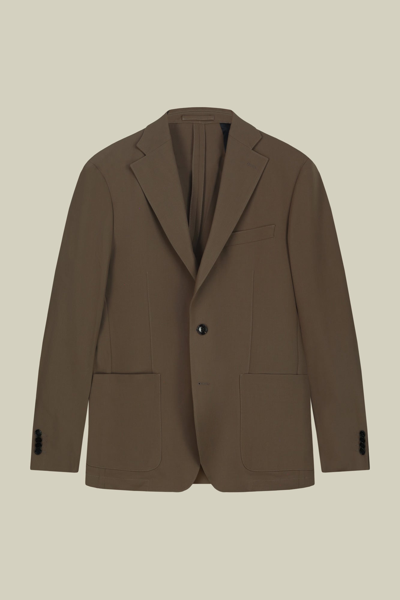 Unlined single-breasted men's jacket in regular fit jersey fabric