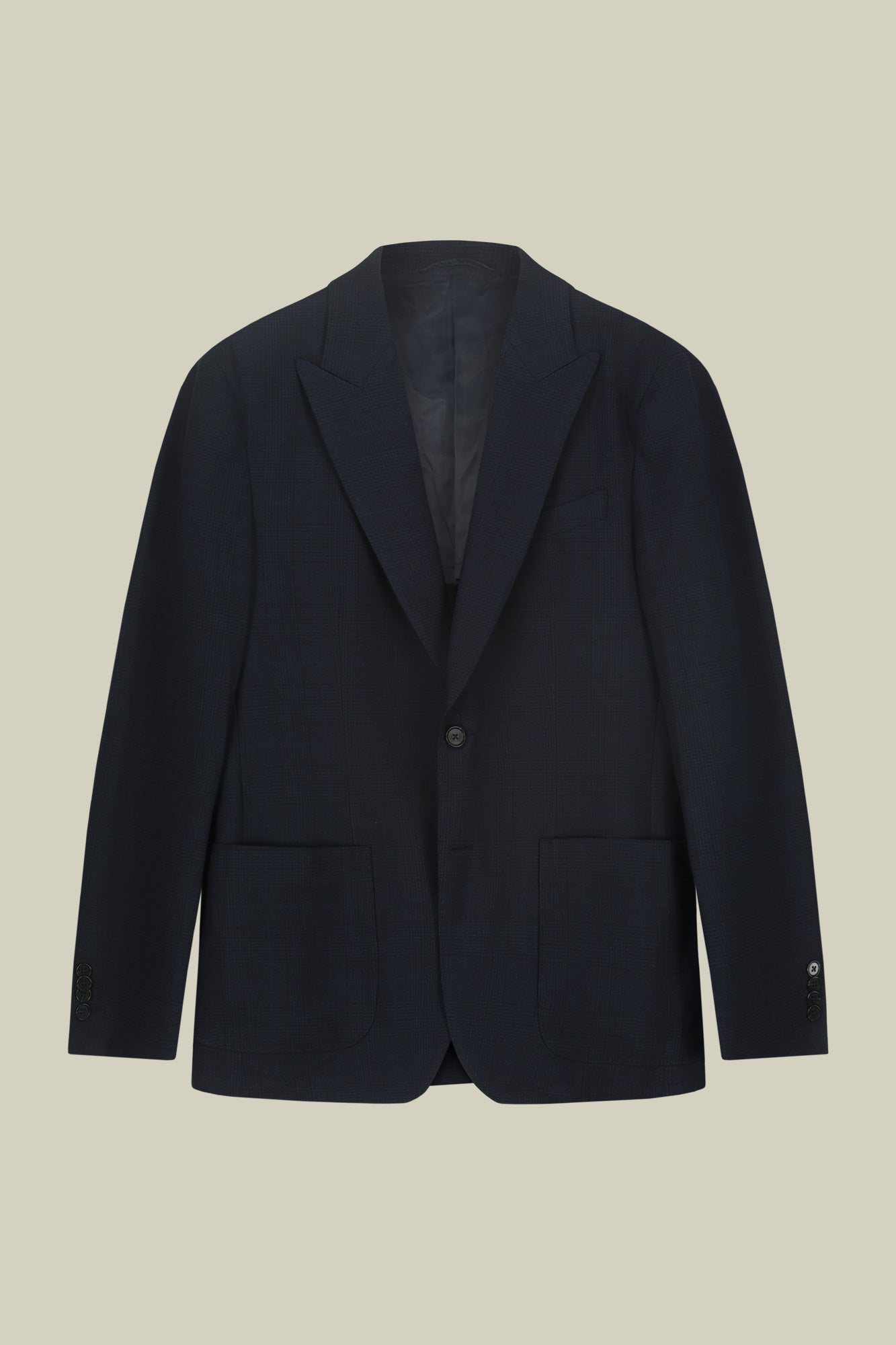 Men's semi-lined Prince of Wales jacket regular fit