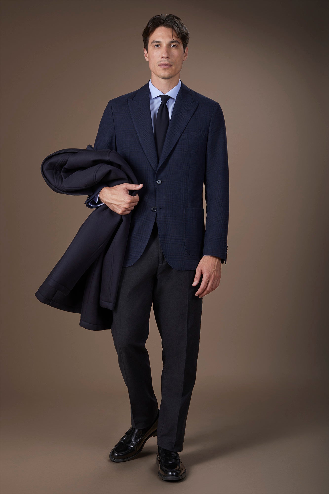 Men's semi-lined Prince of Wales jacket regular fit