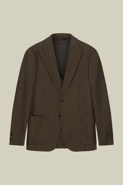 Men's semi-lined Prince of Wales jacket regular fit