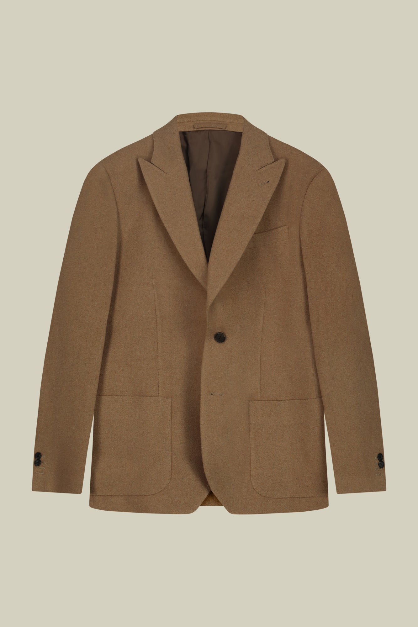 Men's single-breasted jacket in wool blend with herringbone pattern regular fit
