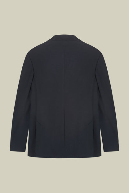 Men's double-breasted jacket in cavalry jersey fabric regular fit