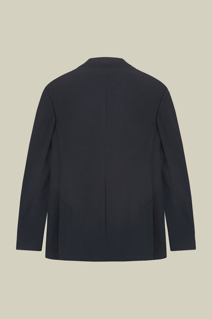 Men's double-breasted jacket in cavalry jersey fabric regular fit