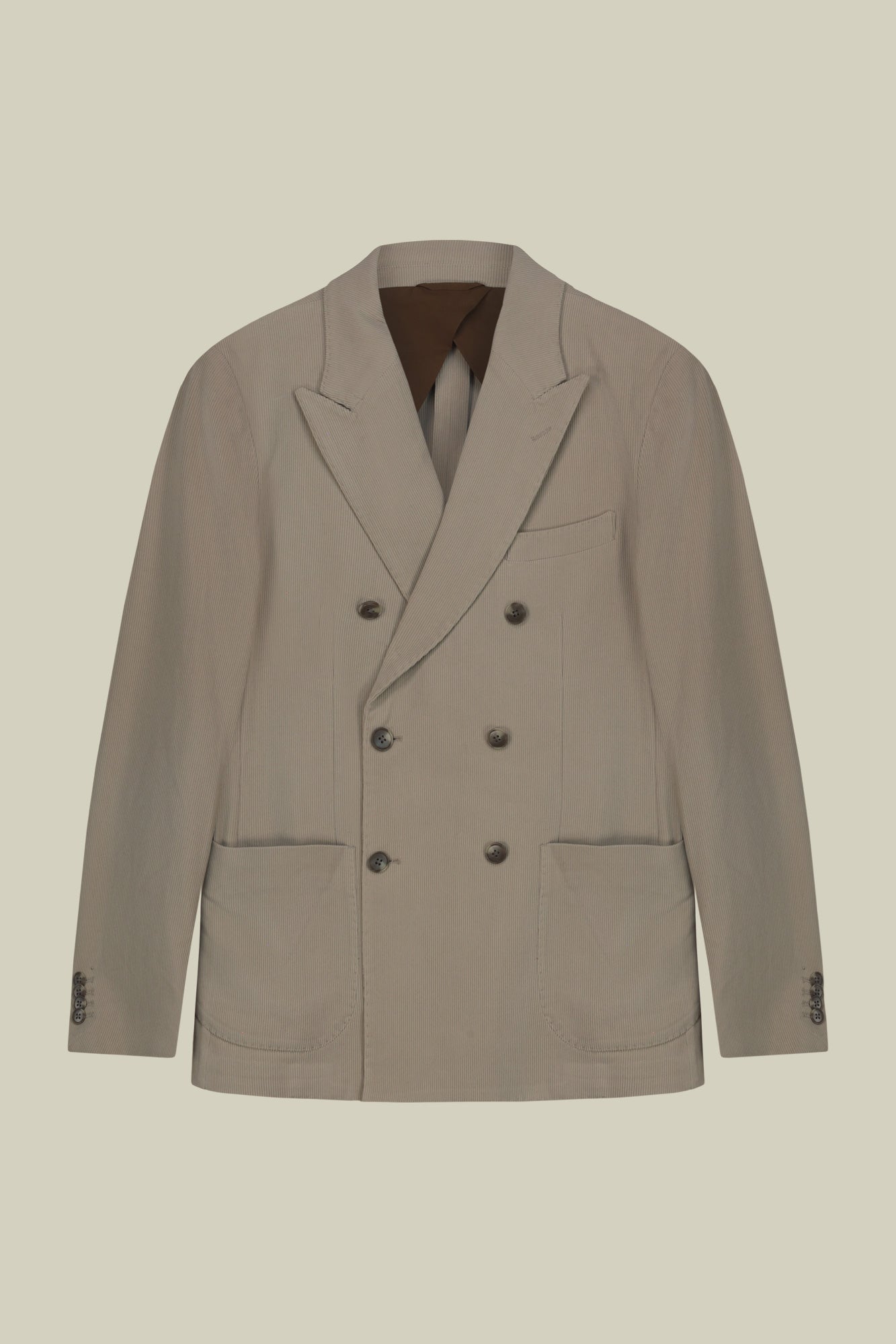 Men's double-breasted jacket in velvet-effect fabric regular fit