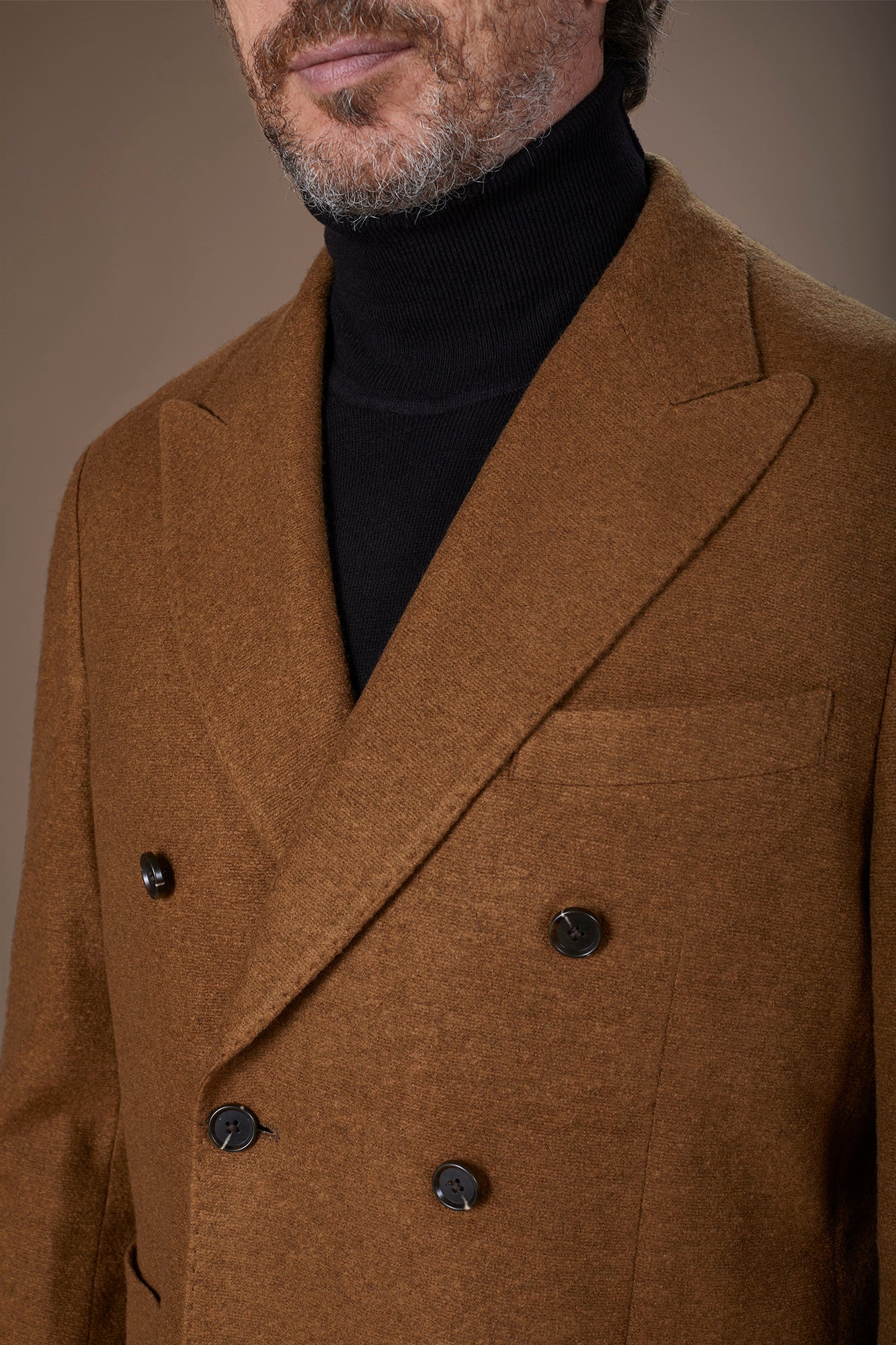 Men's double-breasted jacket in wool blend regular fit