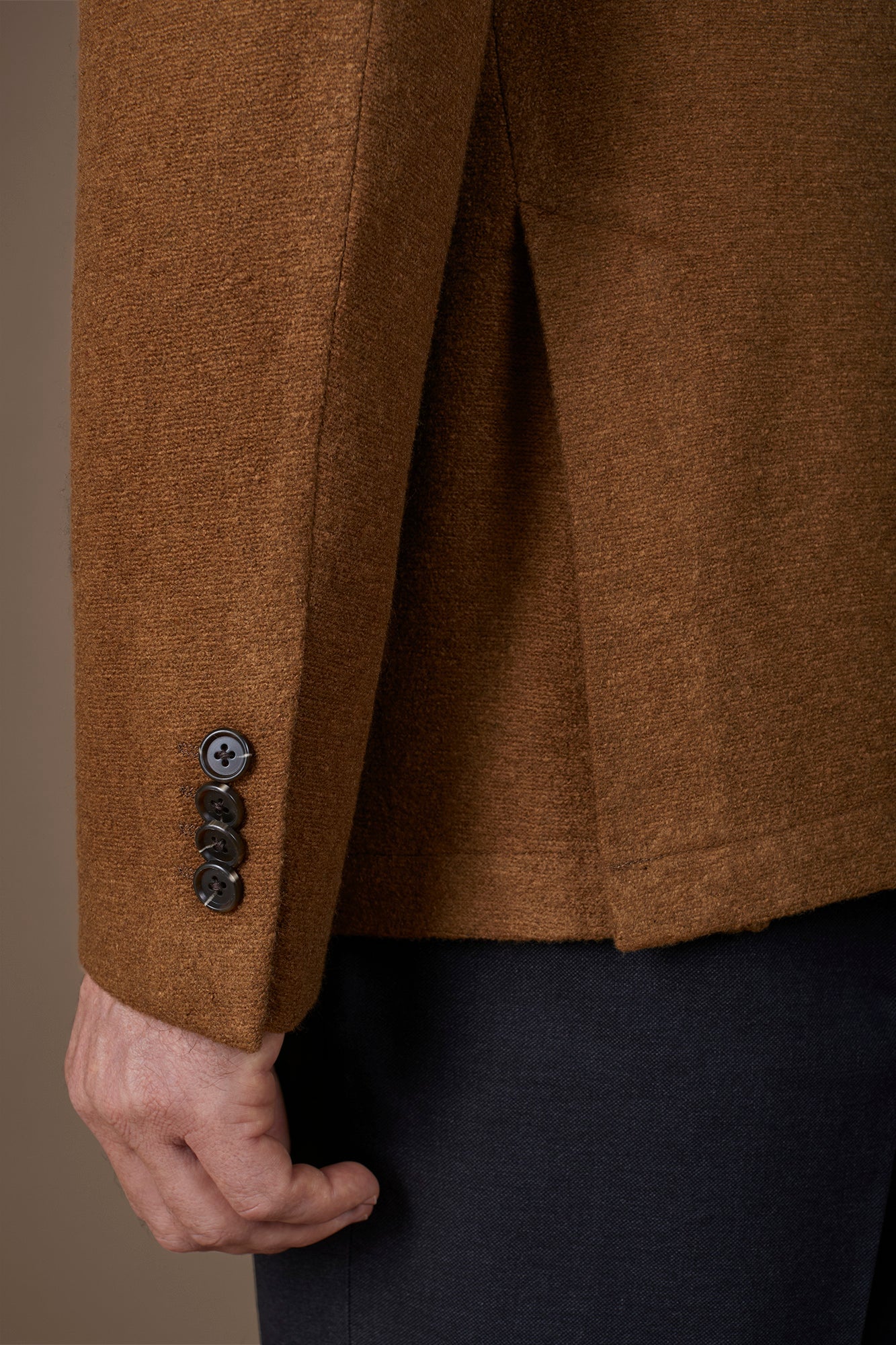 Men's double-breasted jacket in wool blend regular fit
