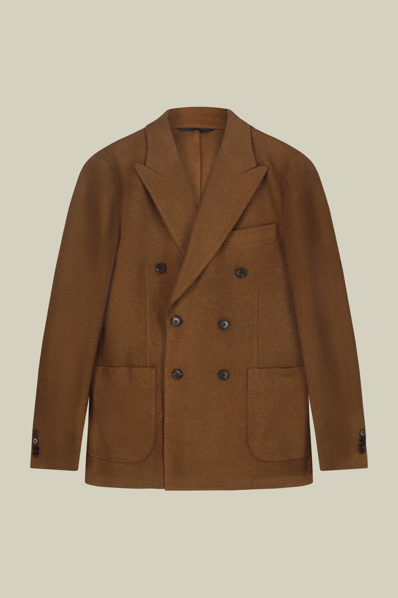 Men's double-breasted jacket in wool blend regular fit