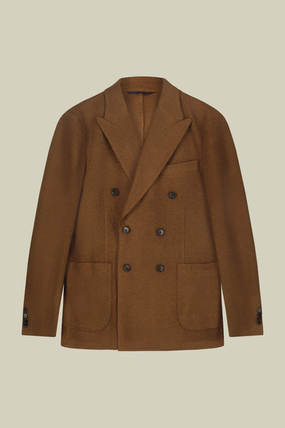 Men's double-breasted jacket in wool blend regular fit