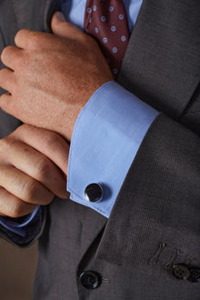 Wrist cufflinks with black plate