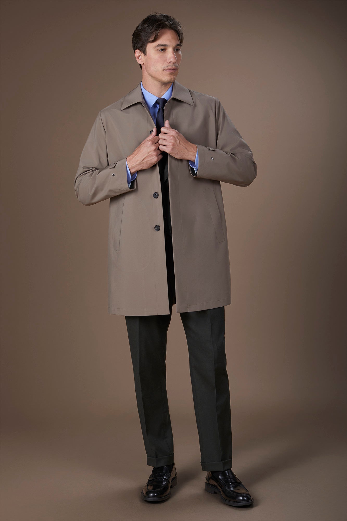 Men's waterproof jacket in waterproof technical fabric regular fit
