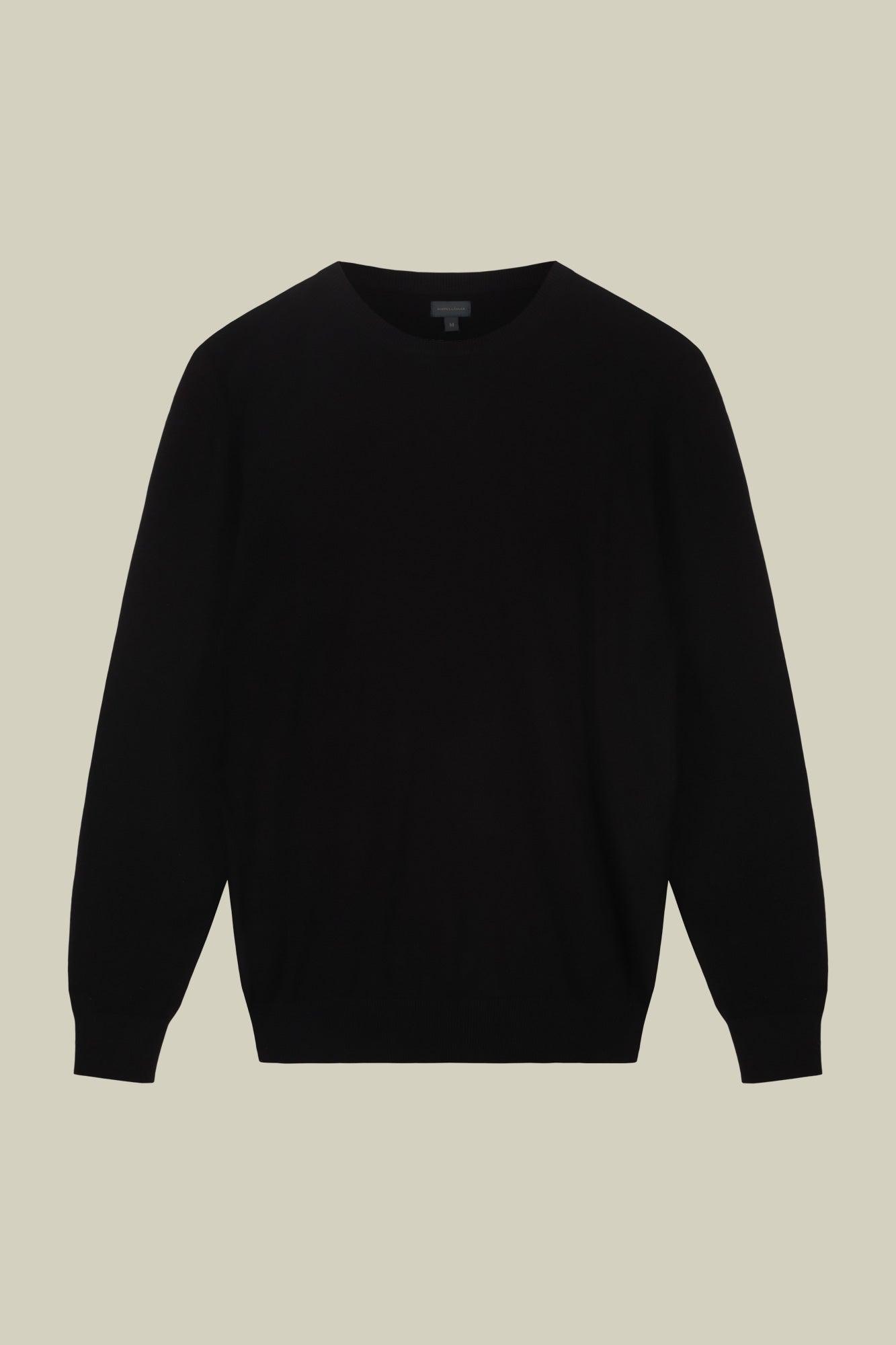 Men's regular fit crew neck jumper in wool and cotton