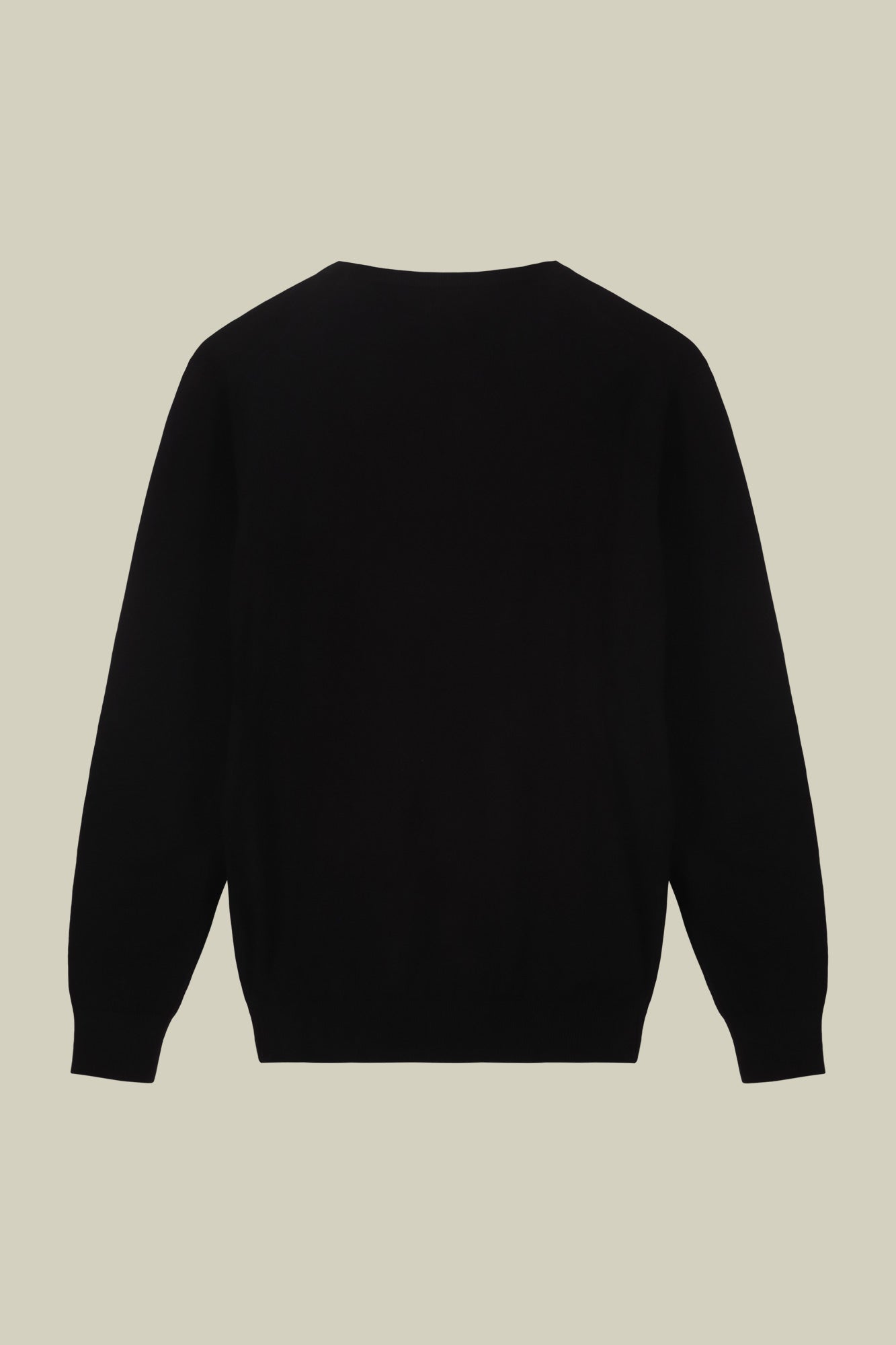 Men's regular fit crew neck jumper in wool and cotton