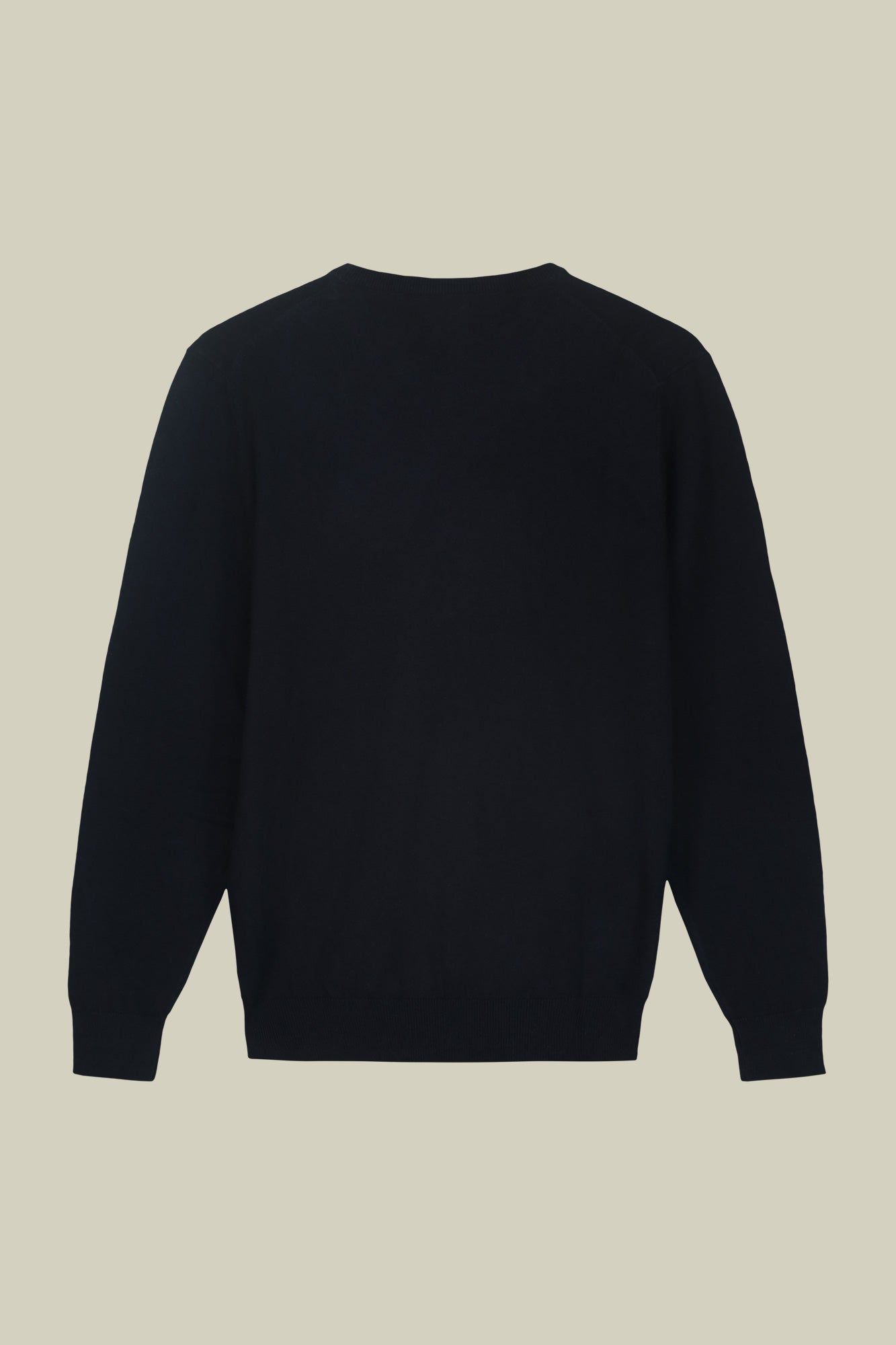 Men's regular fit crew neck jumper in wool and cotton