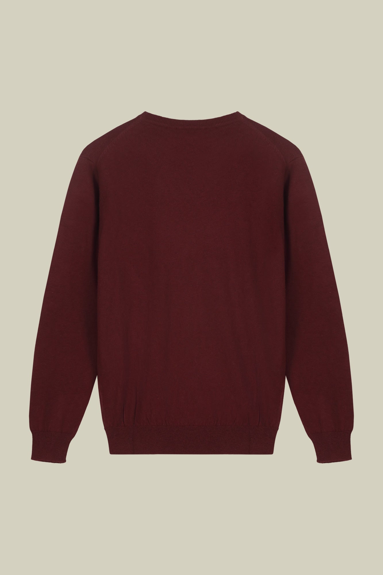 Men's regular fit crew neck jumper in wool and cotton