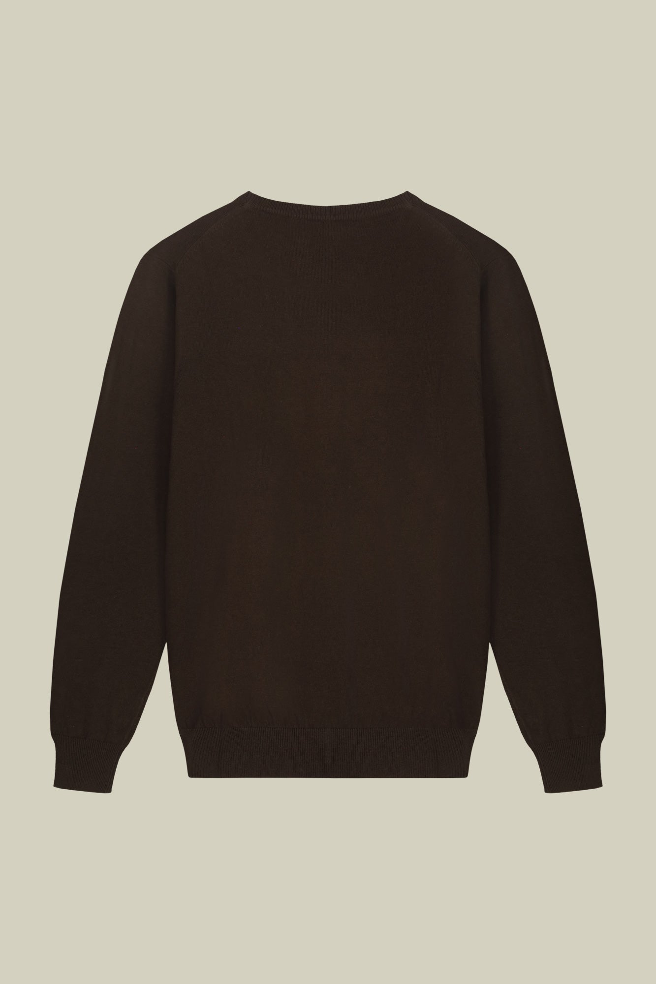 Men's regular fit crew neck jumper in wool and cotton
