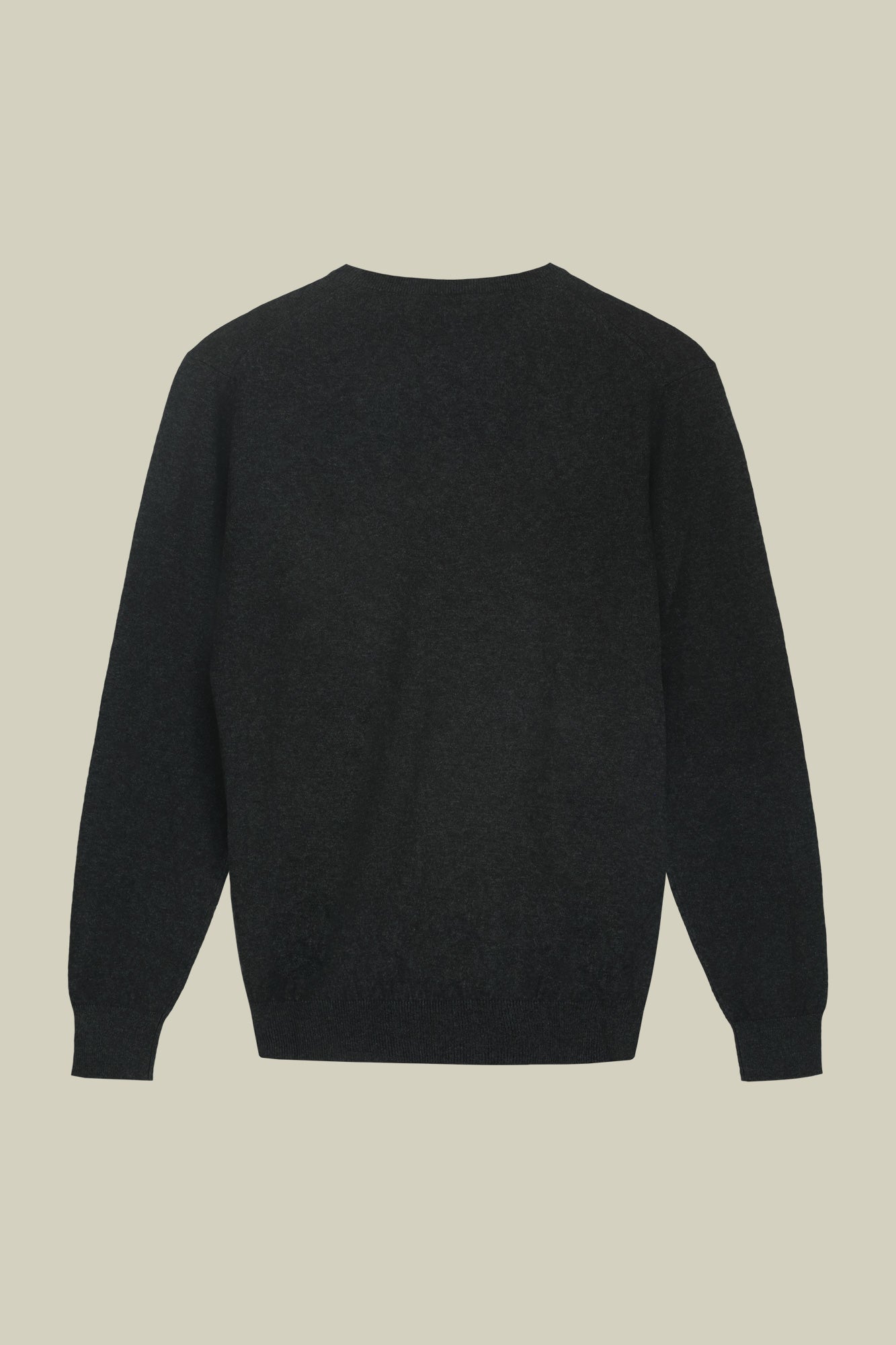 Men's regular fit crew neck jumper in wool and cotton