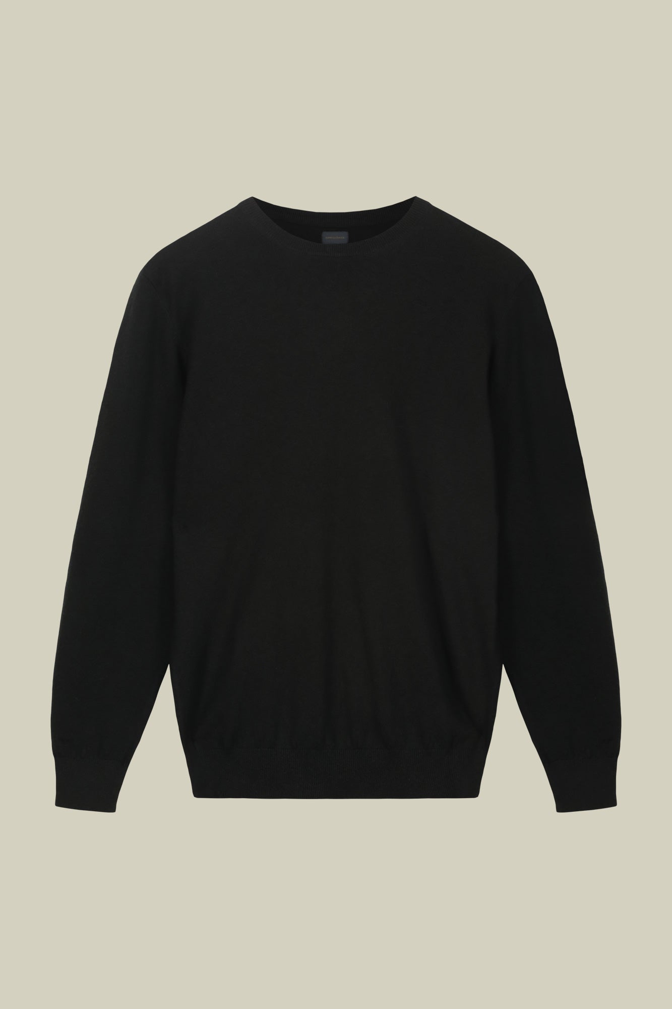 Men's regular fit crew neck jumper in wool and cotton