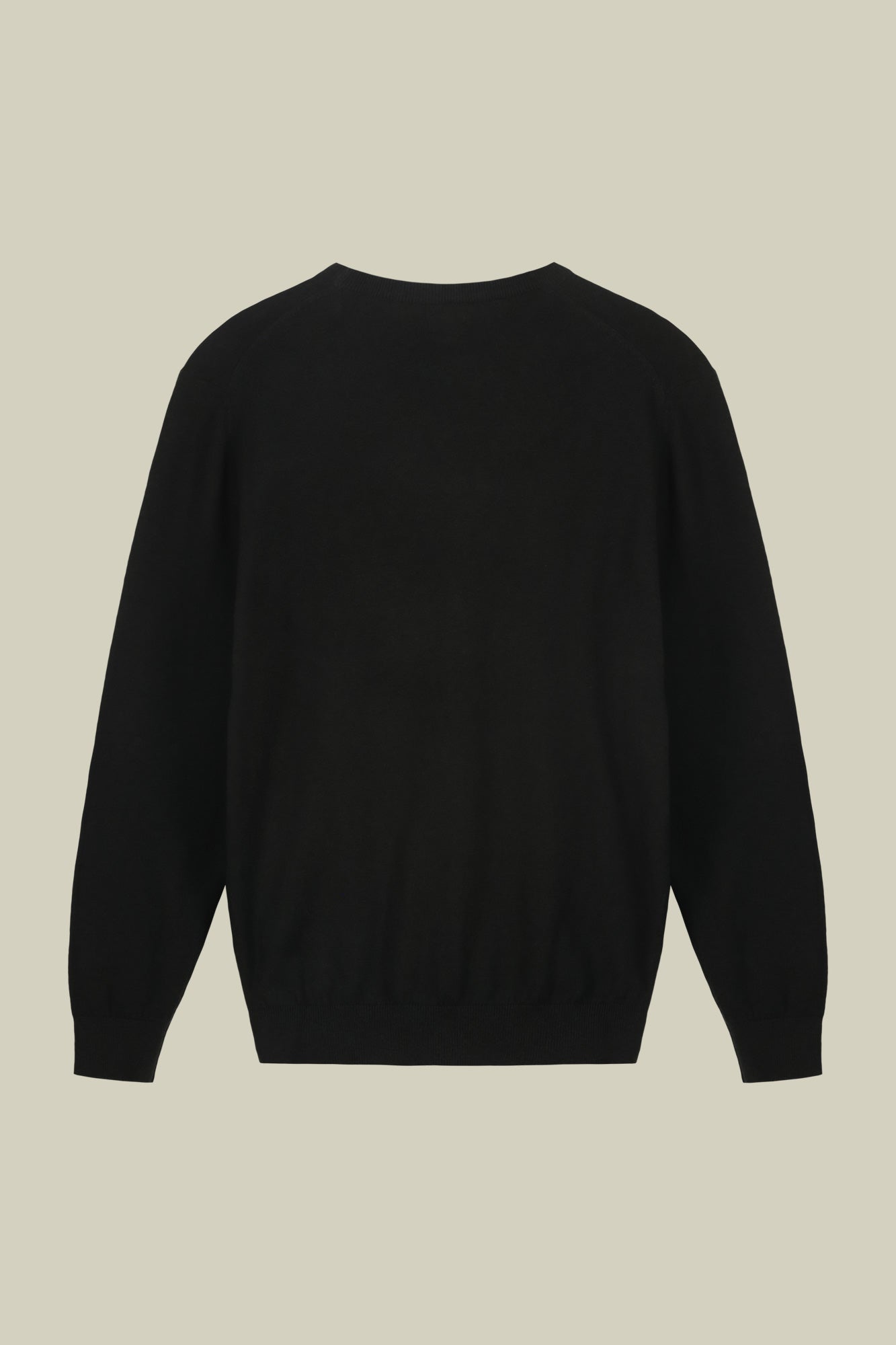 Men's regular fit crew neck jumper in wool and cotton