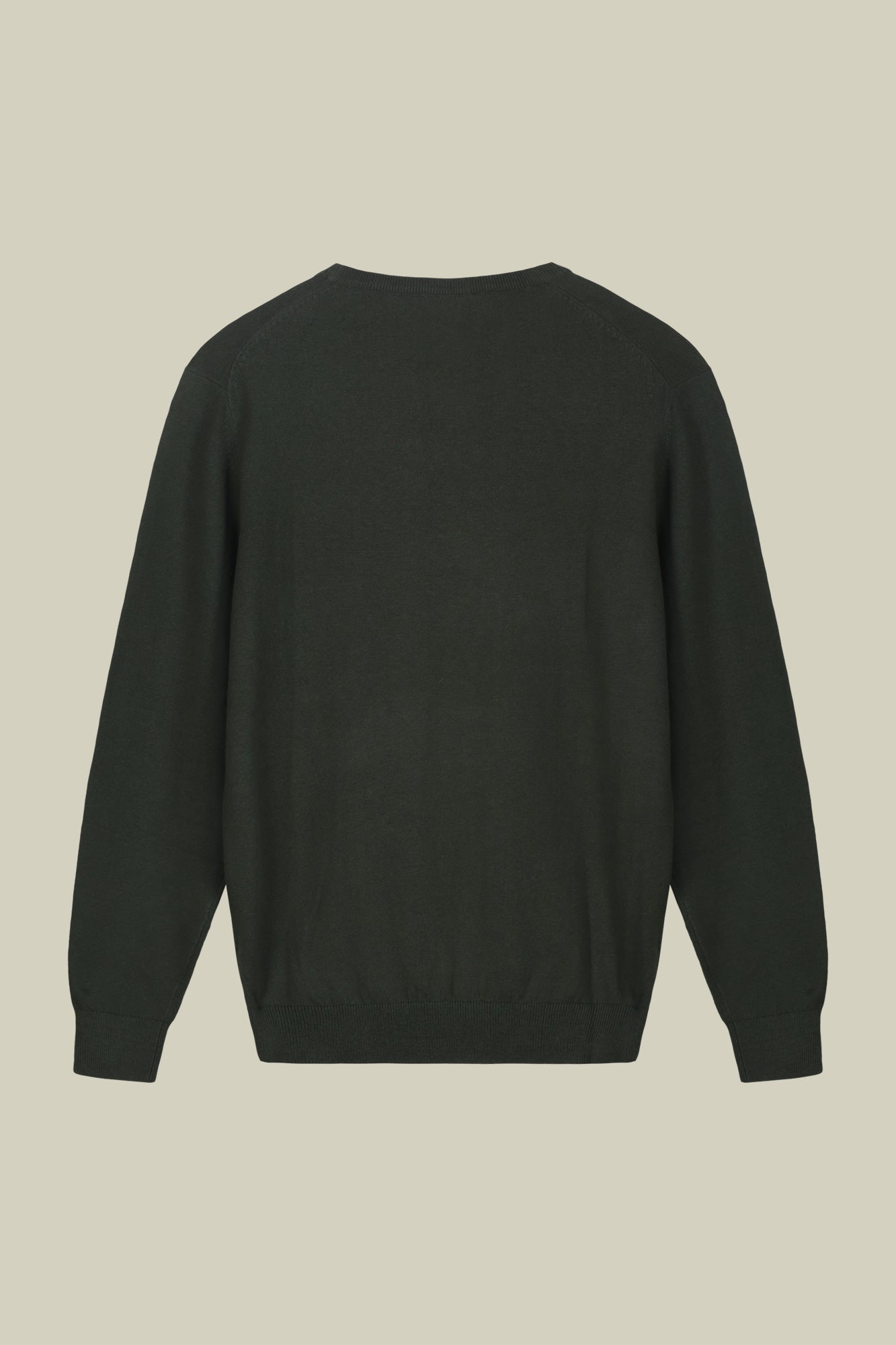 Men's regular fit crew neck jumper in wool and cotton