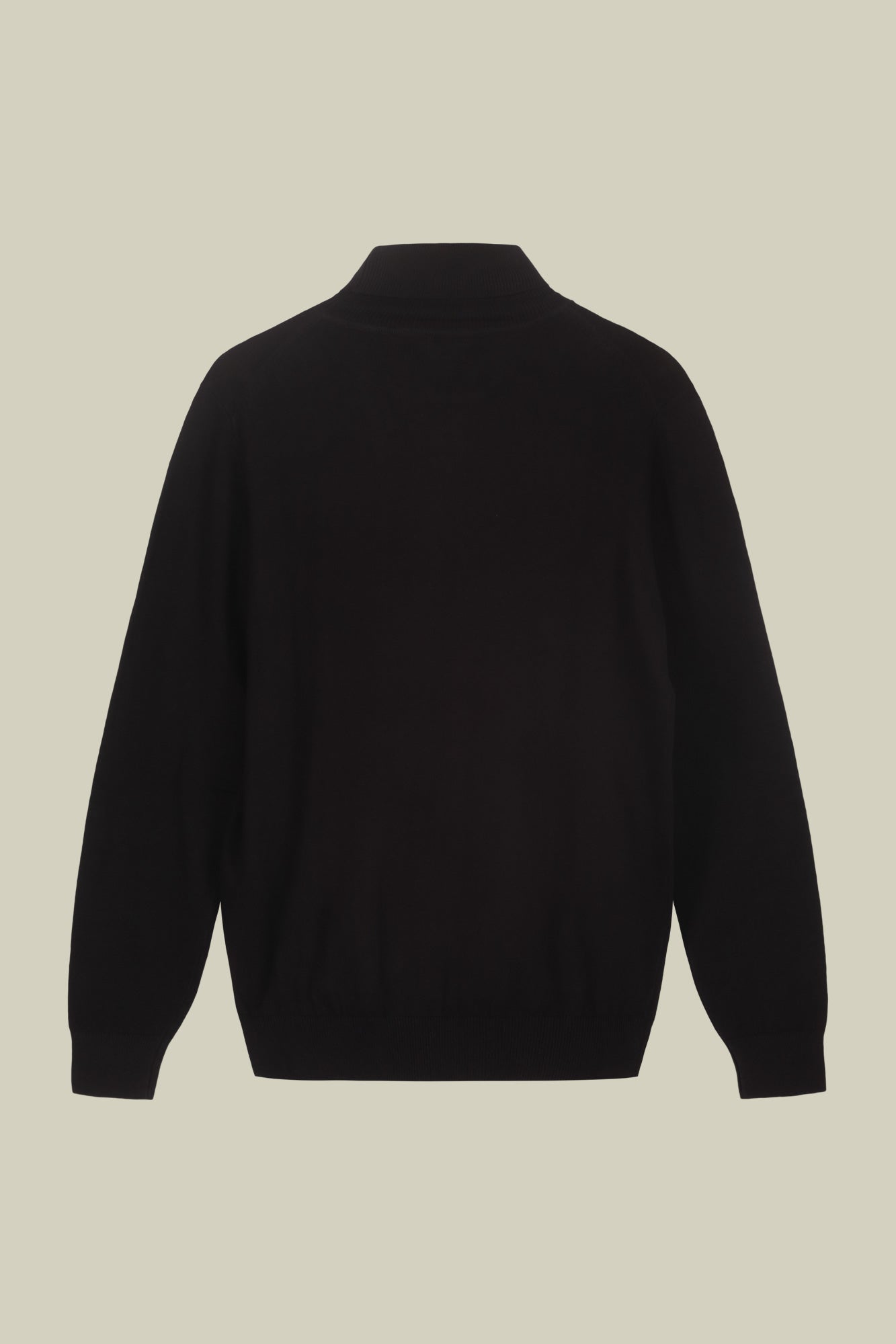 Men's regular fit high neck jumper in wool and cotton