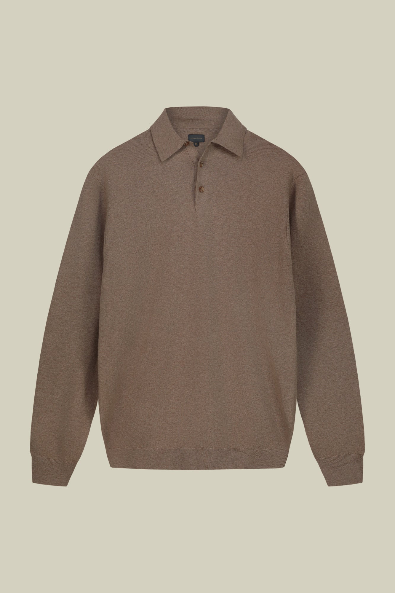 Men's polo shirt in wool and cotton blend regular fit