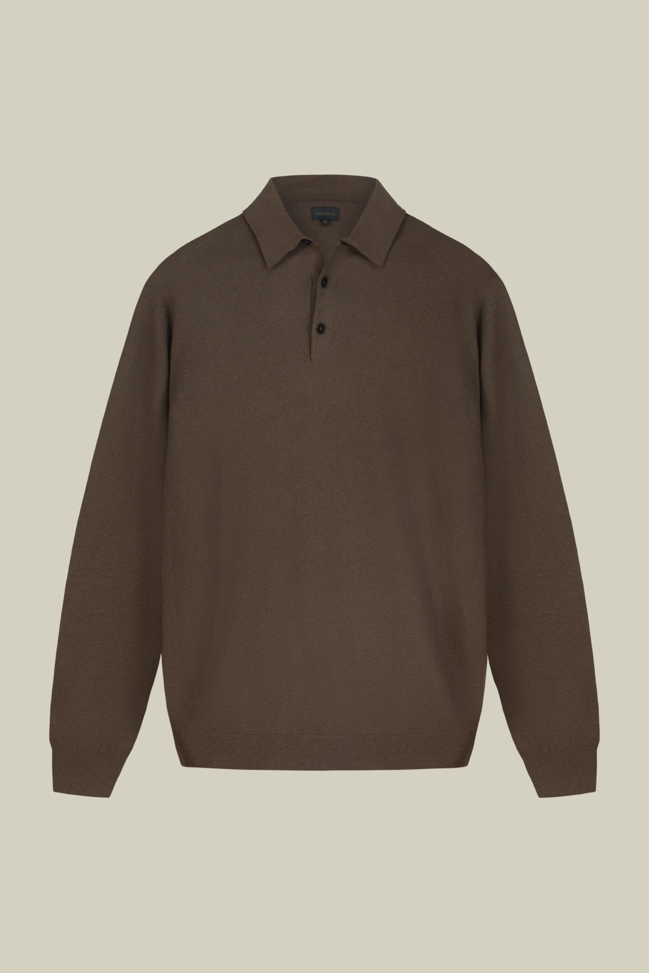 Men's polo shirt in wool and cotton blend regular fit