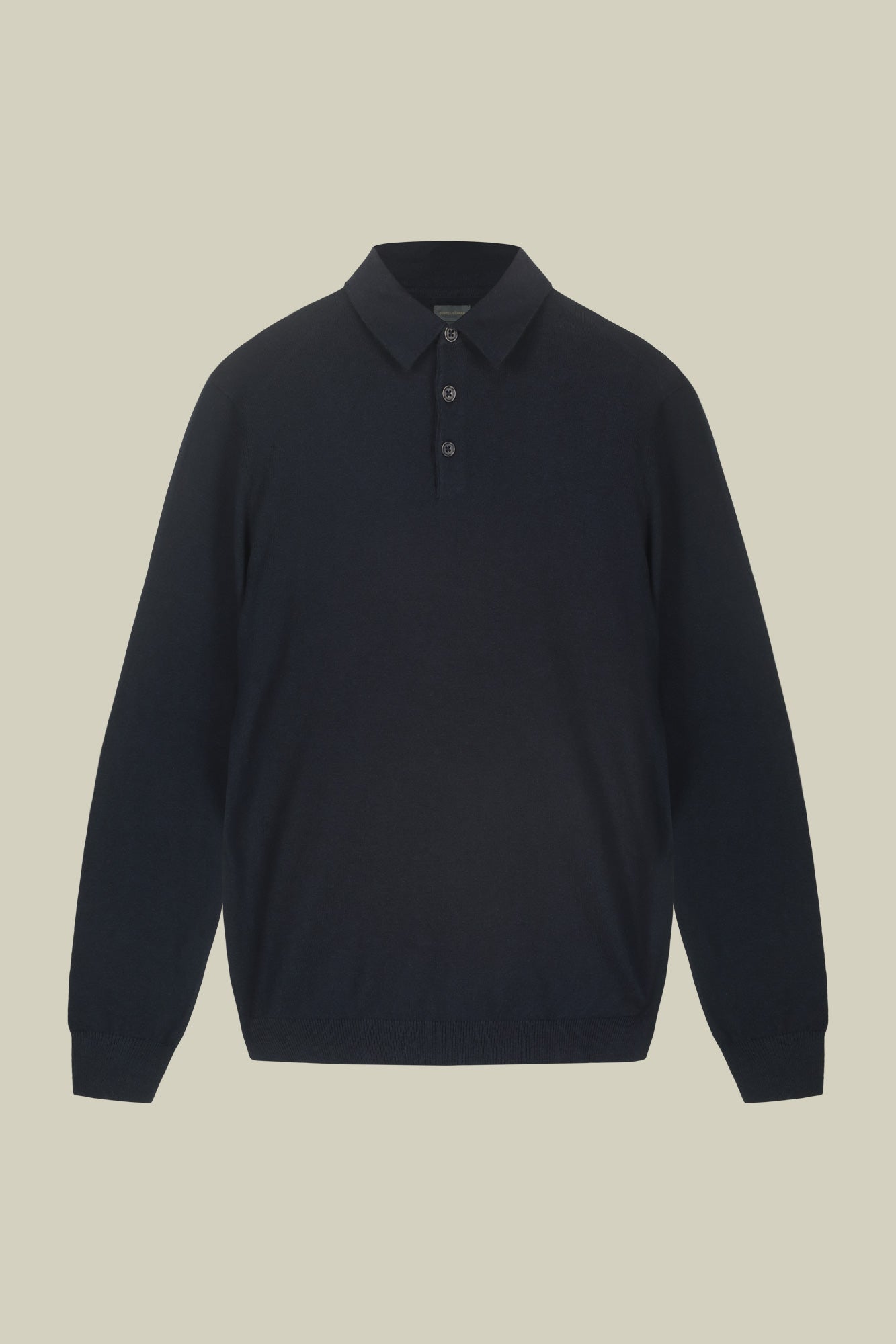 Men's polo shirt in wool and cotton blend regular fit