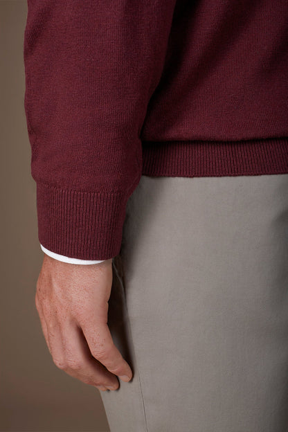 Men's polo shirt in wool and cotton blend regular fit