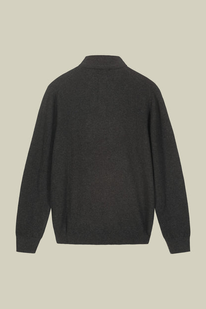 Men's polo shirt in wool and cotton blend regular fit
