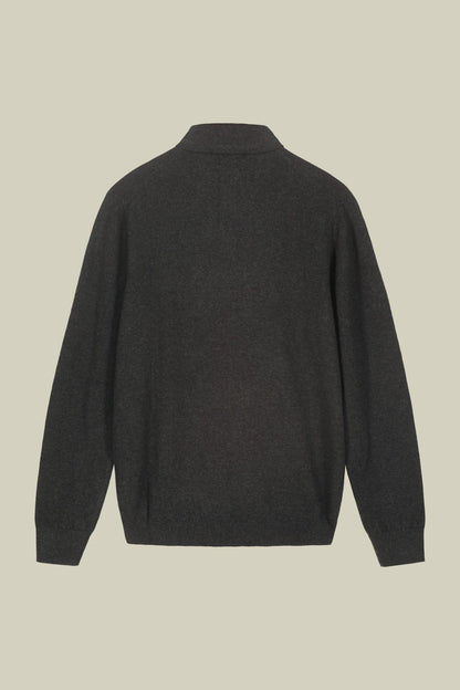 Men's polo shirt in wool and cotton blend regular fit