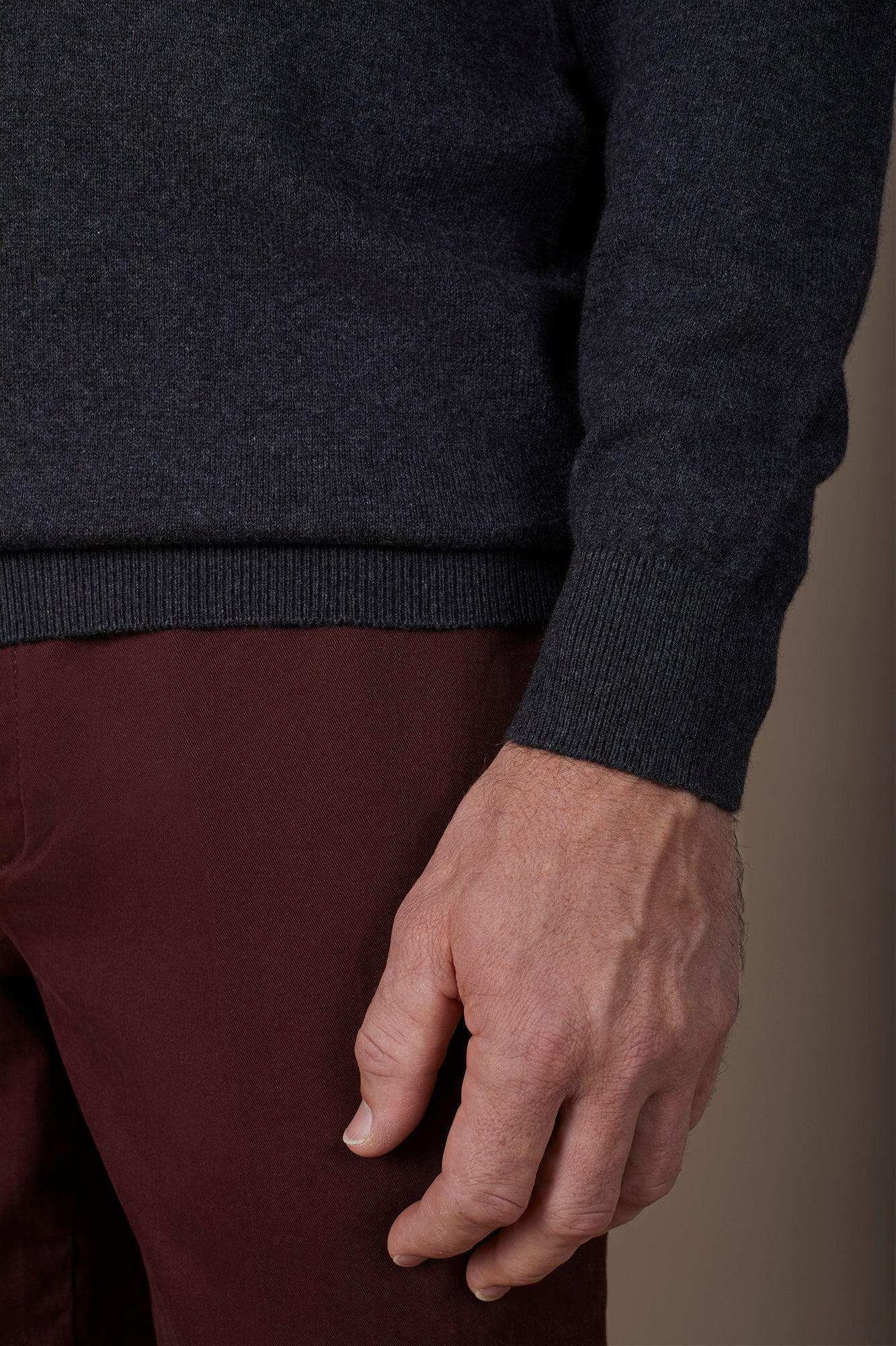 Men's polo shirt in wool and cotton blend regular fit