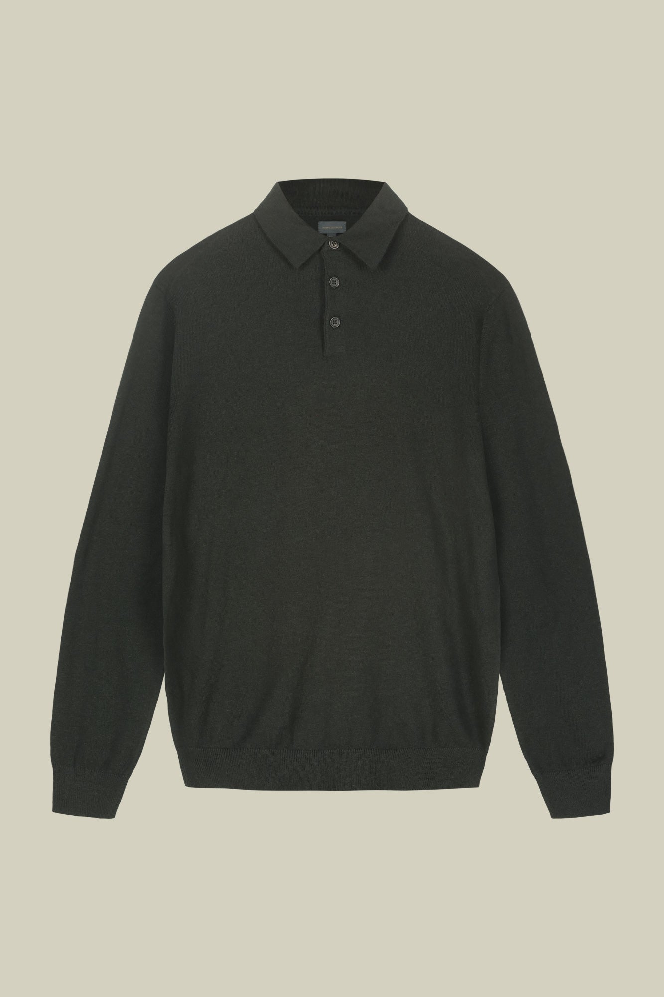 Men's polo shirt in wool and cotton blend regular fit