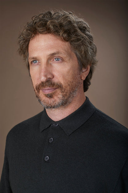 Men's polo shirt in wool and cotton blend regular fit