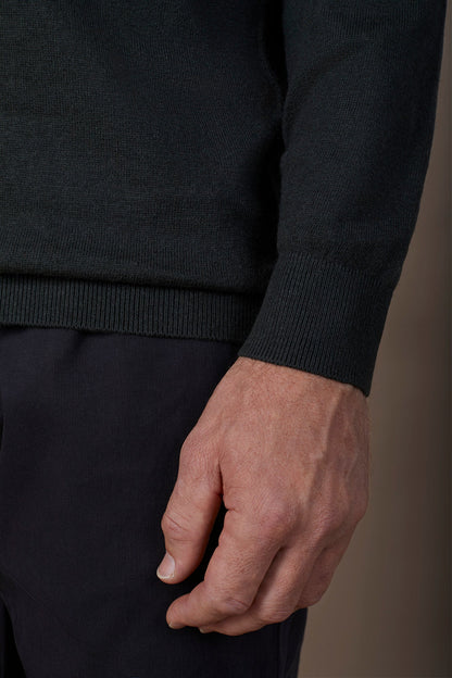 Men's polo shirt in wool and cotton blend regular fit