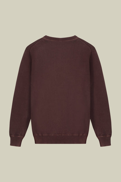 Men's regular fit crew neck jumper in 100% cotton