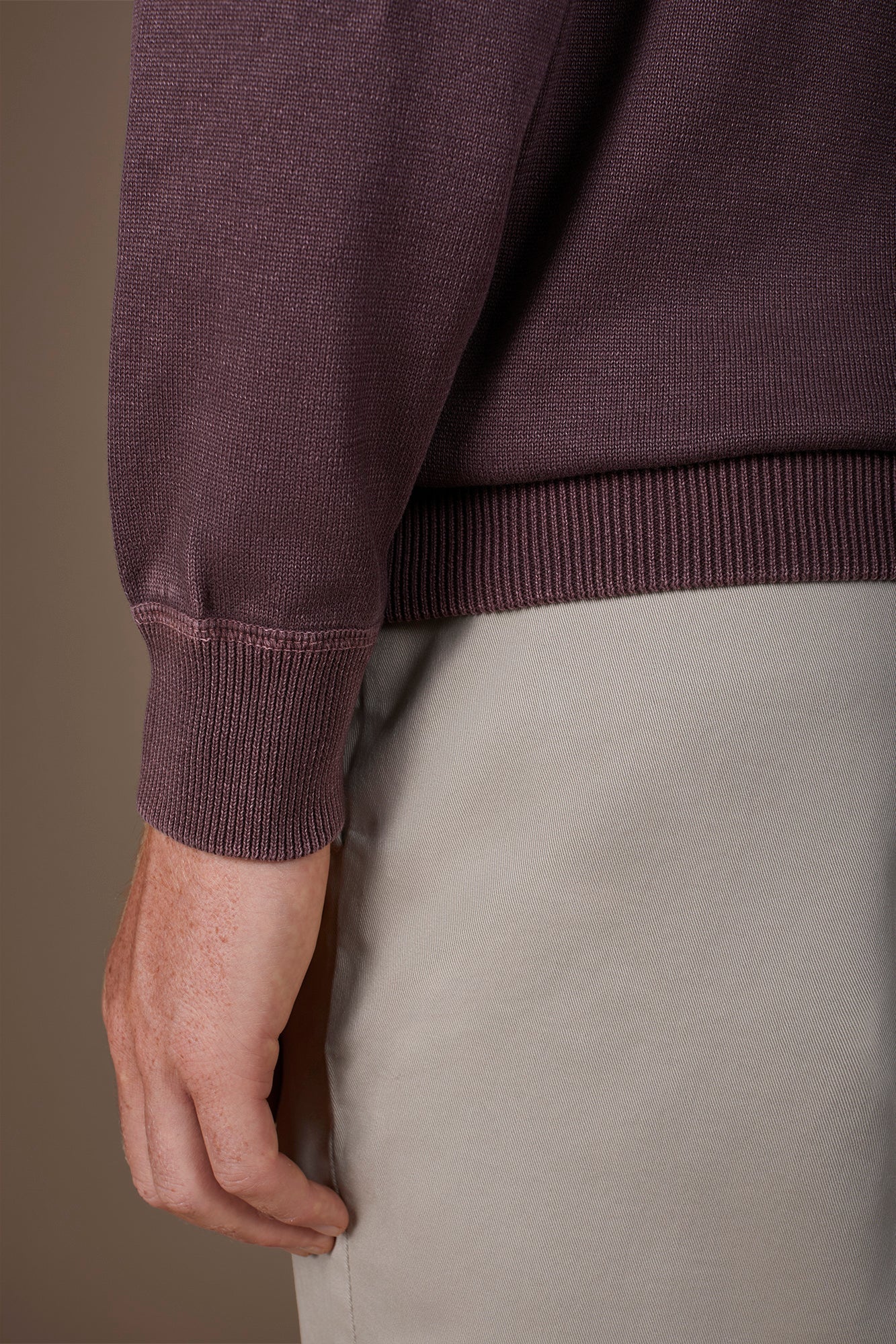 Men's regular fit crew neck jumper in 100% cotton