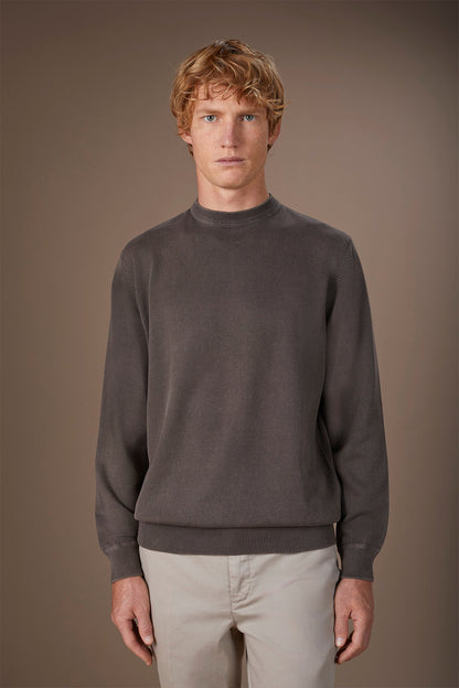 Men's regular fit crew neck jumper in 100% cotton