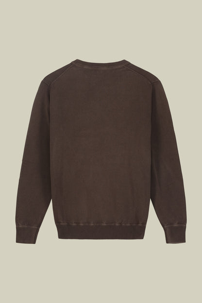 Men's regular fit crew neck jumper in 100% cotton