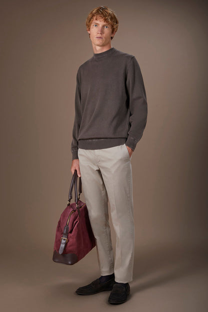 Men's regular fit crew neck jumper in 100% cotton