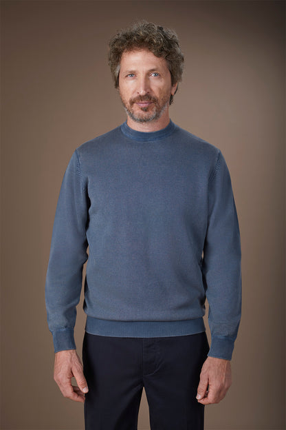 Men's regular fit crew neck jumper in 100% cotton