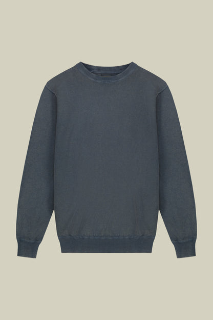 Men's regular fit crew neck jumper in 100% cotton