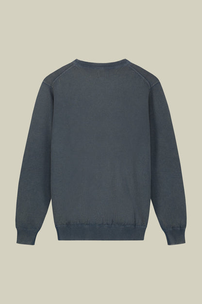 Men's regular fit crew neck jumper in 100% cotton
