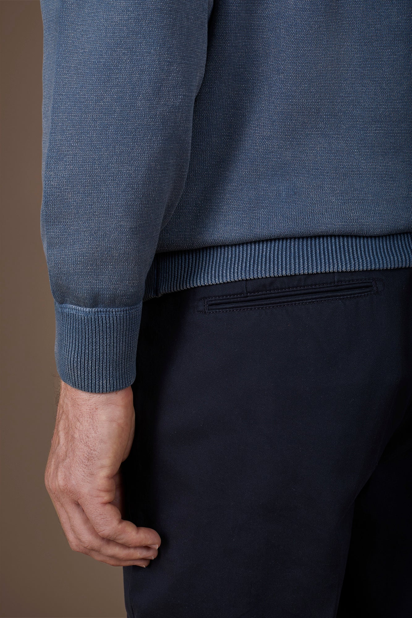 Men's regular fit crew neck jumper in 100% cotton